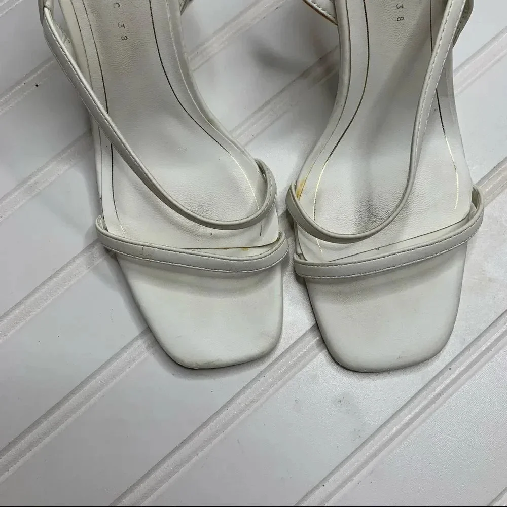 Zara Square Heel Strappy Sandals - Picture 6 of 9